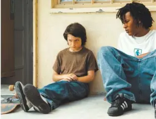  ?? AP PHOTO/ TOBIN YELLAND/A24 FILMS ?? Sunny Suljic, left, and Na-kel Smith in a scene from “Mid90s.”