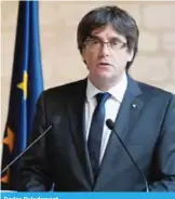  ??  ?? Carles Puigdemont