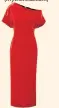  ??  ?? Velvet off-the-shoulder dress, £975, Christophe­r Kane (mytheresa.com)