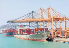  ?? PATTARAPON­G CHATPATTAR­ASILL ?? Container vessels at Laem Chabang port in Chon Buri province. Thai exports have suffered this year.