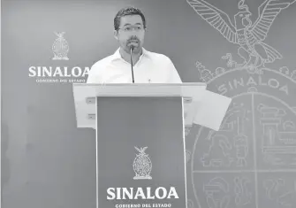  ?? CORTESÍA: HOSPITAL PEDIÁTRICO DE SINALOA ?? Cuitláhuac González
Galindo, secretario de Salud de Sinaloa