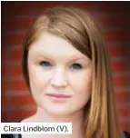  ??  ?? Clara Lindblom (V).