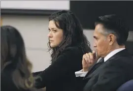  ?? Charlie Neuman For the San Diego Union-Tribune ?? JADE JANKS of Solana Beach, in a Vista courtroom, was convicted of drugging and strangling her ex-stepfather. She faces a prison term of 25 years to life.