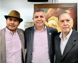  ?? FOTO CORTESÍA ?? Directiva de la Asamblea para 2019: Saúl Úsuga (izquierda), Hernán Torres (centro) y Jorge I. Montoya (derecha).