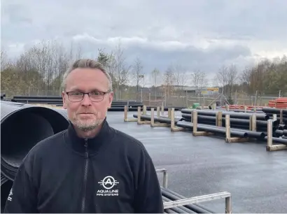  ?? BILD: TONY BALOGH ?? Bernt Bodin startade Aqua Line i Stenungsun­d för 20 år sedan. Företaget har tolv anställda och omsätter cirka 65 miljoner kronor.