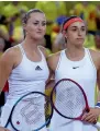  ??  ?? Kristina Mladenovic and Caroline Garcia