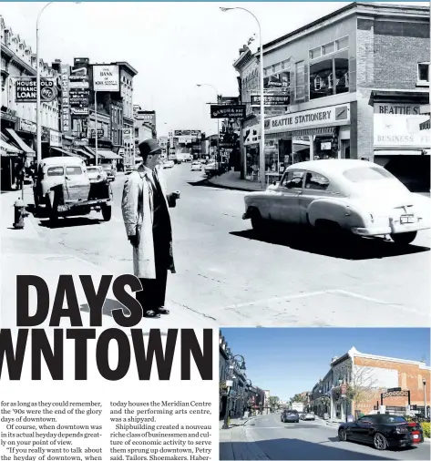  ?? JULIE JOCSAK / STANDARD STAFF ?? Then and now: St. Paul Street in May 1961 and this year.