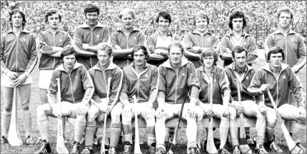  ??  ?? Wexford, All-Ireland Senior hurling finalists 1976. Back (from left): John Nolan, Billy Rowsome, Christy Keogh (R.I.P.), Willie Murphy, Jimmy Prendergas­t, John Quigley, Ned Buggy, Mick Butler. Front (from left): Martin Quigley, Mick Jacob, Teddy O’Connor, Tony Doran (capt.), Johnny Murphy, Colm Doran, Liam Bennett (R.I.P.).