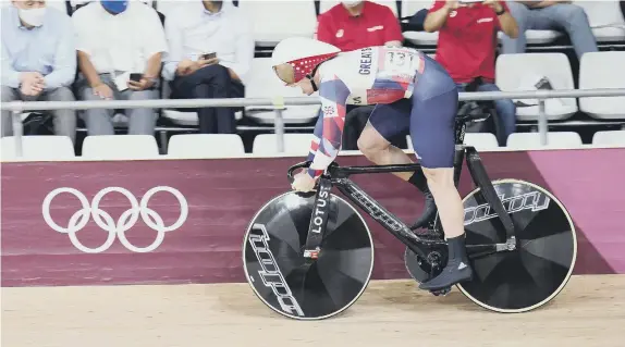  ??  ?? Great Britain’s Jason Kenny in action in the Men’s Sprint Qualifying during the Track Cycling.