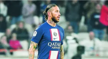  ?? EUROPA PRESS ?? Sergio Ramos, en un partido de esta temporada con el PSG