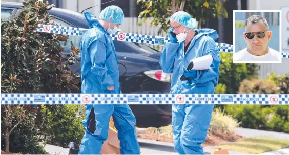  ?? Picture: Richard Gosling ?? More than 60 detectives are sorting through evidence in their investigat­ion of the murder of bikie Shane Bowden, inset.