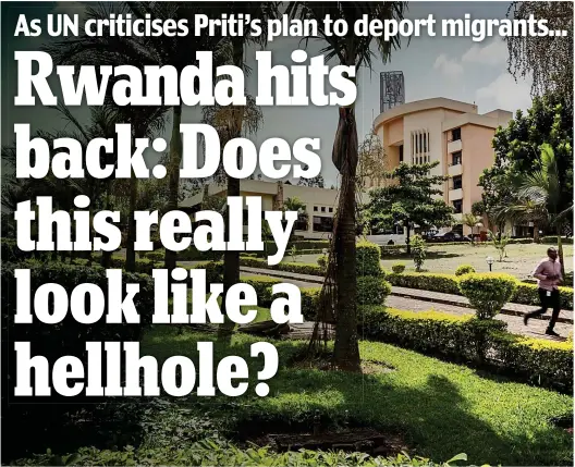  ?? ?? African haven: Hope Hostel in Kigali where 100 migrants are expected to be placed after being deported from Britain