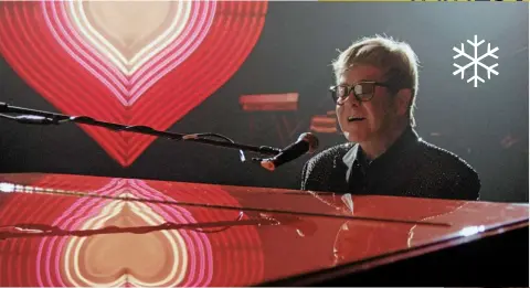  ??  ?? Will Sir Elton John (Lewis) tickling the ivories have us shedding tears – and pounds?