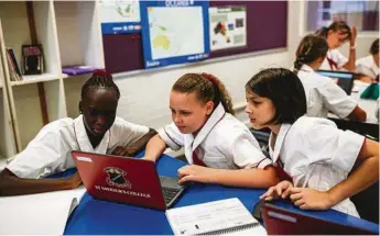  ?? PHOTO: CONTRIBUTE­D ?? LEARNING TOGETHER: Students enjoying lessons at St Saviour’s.