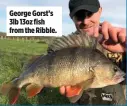  ??  ?? George Gorst’s 3lb 13oz fish from the Ribble.