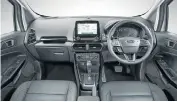  ??  ?? The interior, left, gets more kit including a larger touchscree­n infotainme­nt system. Below: Rear styling changes are mild but keep it fresh.