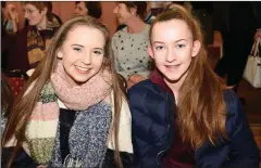  ?? Photos by Michelle Cooper Galvin ?? Gemma Cremin and Tara Buckley enjoying the Friends of the Children of Chernobyl Rathmore Branch Fashion Show in the Community Centre Rathmore on Thursday.