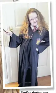  ??  ?? Terrific talent Anna was also successful­ly shortliste­d in the Advertiser’s own Short Story Stars awards in both 2015 and 2016. The Primary Six pupil is a huge Harry Potter fan too (inset)