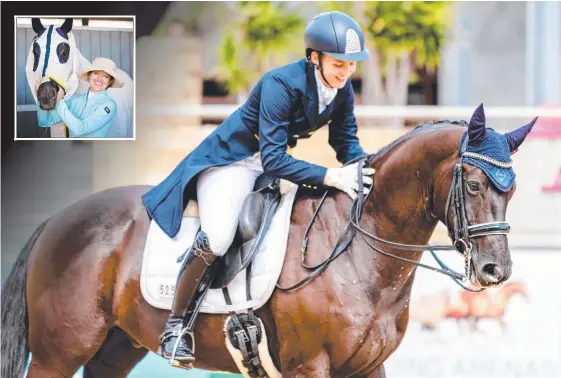  ?? Picture: PICTURE THE MOMENT PHOTOGRAPH­Y ?? Gold Coast rider Daisy Fielding and coach Nicole Tough (inset) are helping mount a case for the sport in Queensland.