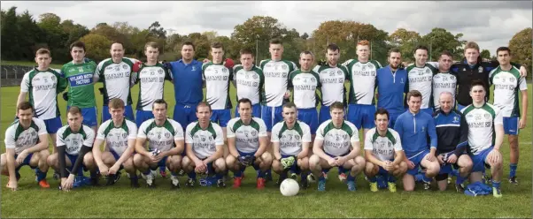  ??  ?? The AGB team who took on Taghmon/Camross in the Leinster Intermedia­te club championsh­ip last weekend in Pearses’ Park, Arklow. Photos: Joe Byrne