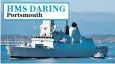  ??  ?? HMS DARING Portsmouth