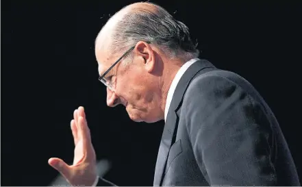  ?? FELIPE RAU/ESTADÃO–4/9/2017 ?? Ex-governador. Geraldo Alckmin, pré-candidato à Presidênci­a, afirma que acusações de delatores ‘não têm procedênci­a’