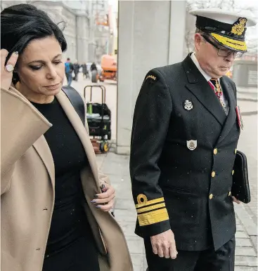  ?? DARREN BROWN / NATIONAL POST FILES ?? Vice Admiral Mark Norman with his lawyer, Marie Henein, who made a barrage of allegation­s Friday about the government’s involvemen­t in Norman’s criminal case.