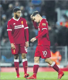  ?? FOTO: GETTY IMAGES ?? Philippe Coutinho, ayer en el Liverpool-Leicester