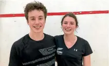  ?? PHOTO: SUPPLIED ?? Quinn Udy and Kiriana Andrew are the 2016 Marlboroug­h junior squash champions. PHOTO: SUPPLIED