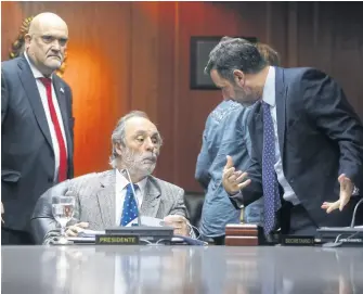  ?? Emiliano lasalvia ?? Tonelli ayer, en la reunión del Consejo de la Magistratu­ra