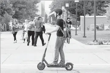  ?? SPIN ?? Spin’s electronic scooters cost $1 to rent and 15 cents per minute to operate.