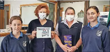  ?? ?? Lila Haynes and Ava Mangion were warmly welcomed by the staff of Tocumwal Hospital.