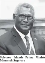  ?? ?? Solomon Islands Prime Minister Manasseh Sogavare