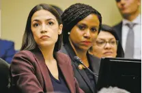  ?? NEW YORK TIMES FILE PHOTO ?? Reps. Alexandria Ocasio-Cortez, D-N.Y., left; Ayanna Pressley, D-Mass.; and Rashida Tlaib, D-Mich., during a House Oversight and Reform Committee meeting in February.
