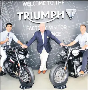  ??  ?? Shonak Joshi came first in the Triumph Design Awards at the grand finals in Hinckley.