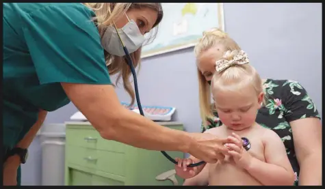  ??  ?? UCHealth providers are encouragin­g families that delayed childhood vaccinatio­ns in the spring to catch up on immunizati­on schedules.