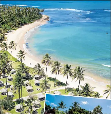  ?? FOTOS SHUTTERSTO­CK ?? UNIDOS. En Praia do Forte, la piscina infinita del Tivoli Ecoresort se funde con las aguas calmas y cálidas de la bahía. Está rodeado de 30 mil hectáreas de selva tropical.