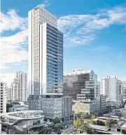  ??  ?? The Tela Thonglor on Soi Sukhumvit 55 is a 32-storey building with 84 units starting at 73 million baht.