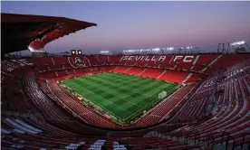  ??  ?? The Seville derby had been due to take place at the Sánchez Pizjuán on Sunday. Photograph: Quality Sport Images/Getty Images