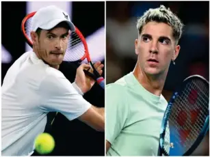  ?? ?? Andy Murray faces Australian Thanasi Kokkinakis this morning