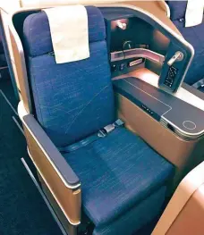  ?? PAL PHOTO ?? NEW GENERATION. Philippine Airlines' Business Class features Vantage XL seats from Thompson Aerospace allowing direct aisle access for its passengers.