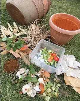  ??  ?? You can make your own compost in containers such as pots.