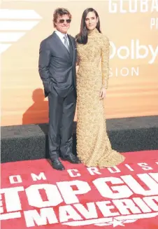  ?? — AFP photo ?? Cruise (left) and Jennifer Connelly attend the Global Premiere of ‘Top Gun: Maverick’ in San Diego, California.