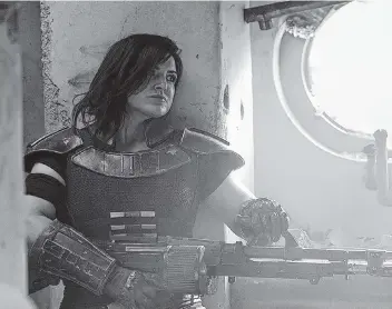  ?? Disney ?? Gina Carano portrayed former Rebel shock trooper Cara Dune in “The Mandaloria­n.”