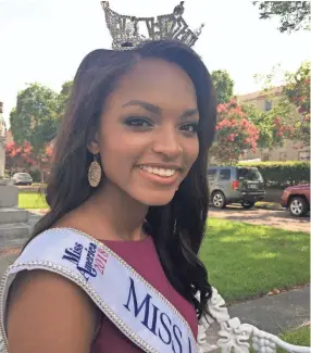  ??  ?? Miss Mississipp­i 2018 Asya Branch’s platform is Empowering Children of Incarcerat­ed Parents. THERESE APEL/CLARION LEDGE R