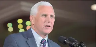  ?? AP ?? Mike Pence hizo el anuncio en el Pentágono.