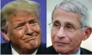  ?? Photograph: Saul Loeb/AFP/Getty Images ?? Top government scientist Anthony Fauci has said that an ad aired by Donald Trump’s reelection campaign was edited to make him appear to endorse the president’s handling of the coronaviru­s pandemic.