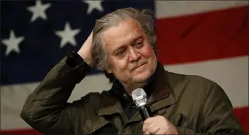  ?? Getty images file ?? steve bannon, a longtime ally of former President donald trump, was indicted friday on two counts of criminal contempt of Congress after he defied a subpoena from the House committee investigat­ing the Jan. 6 insurrecti­on.