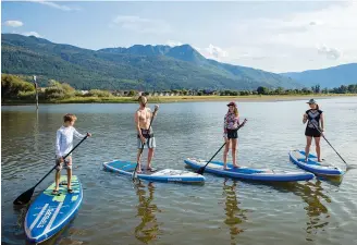  ??  ?? Jennifer Broadwell and her family traded busy San Antonio for tranquil Salmon Arm, B.C.