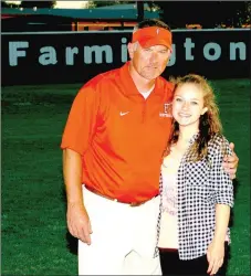  ?? MARK HUMPHREY ENTERPRISE-LEADER ?? Farmington softball coach Randy Osnes will be coaching his daughter, Madison, next season. Madison graduated from the eighth grade at Randall Lynch Middle School and will be a freshman this fall.